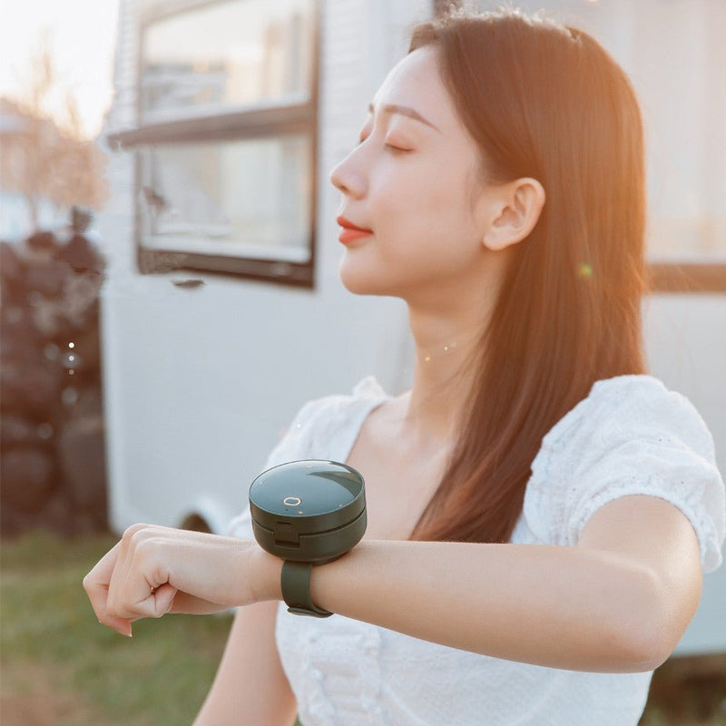 Portable Wrist Fan Mirror
